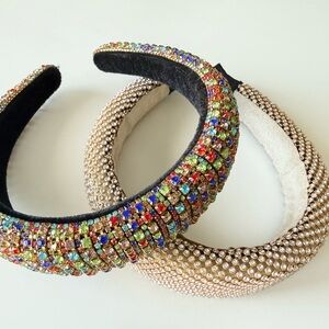 Multicolor and Gold Beaded Headbands